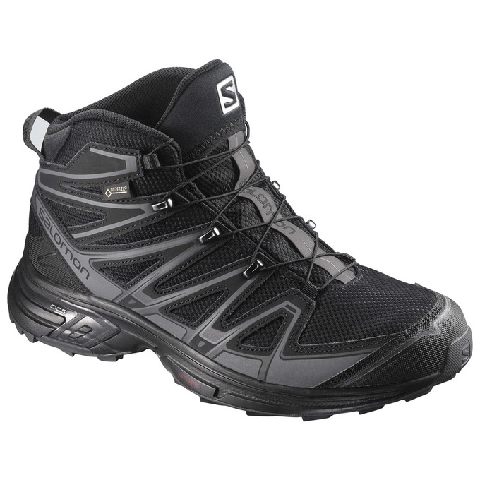 Buty Trekkingowe Damskie Salomon X-CHASE MID GTX® W - Czarne - Polska (278-XNUCRG)